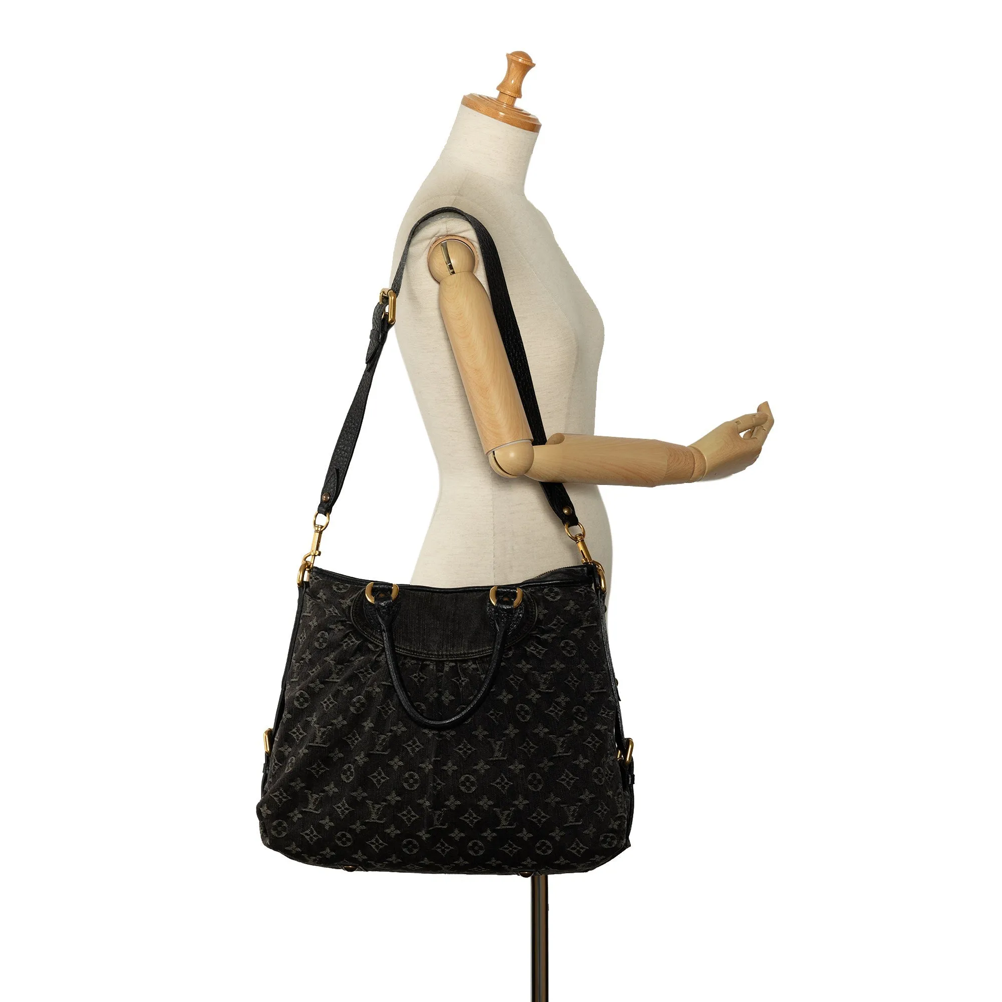 Black Louis Vuitton Monogram Denim Neo Cabby GM Satchel
