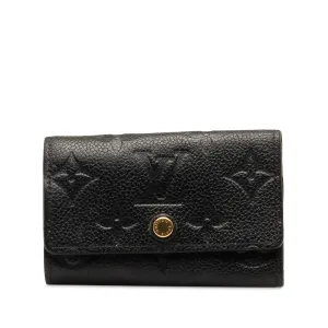Black Louis Vuitton Monogram Empreinte 6 Key Holder