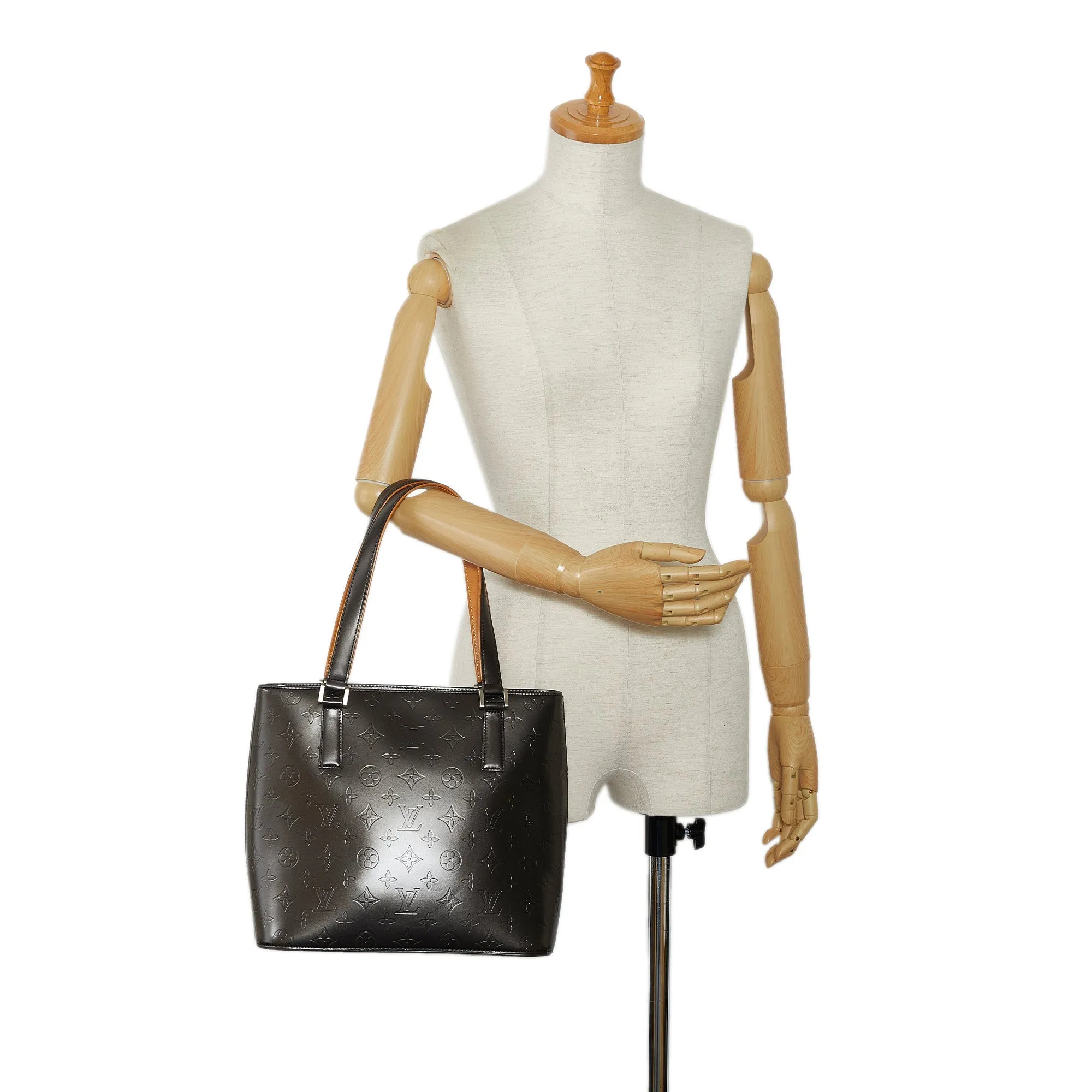 Black Louis Vuitton Monogram Mat Stockton Tote Bag