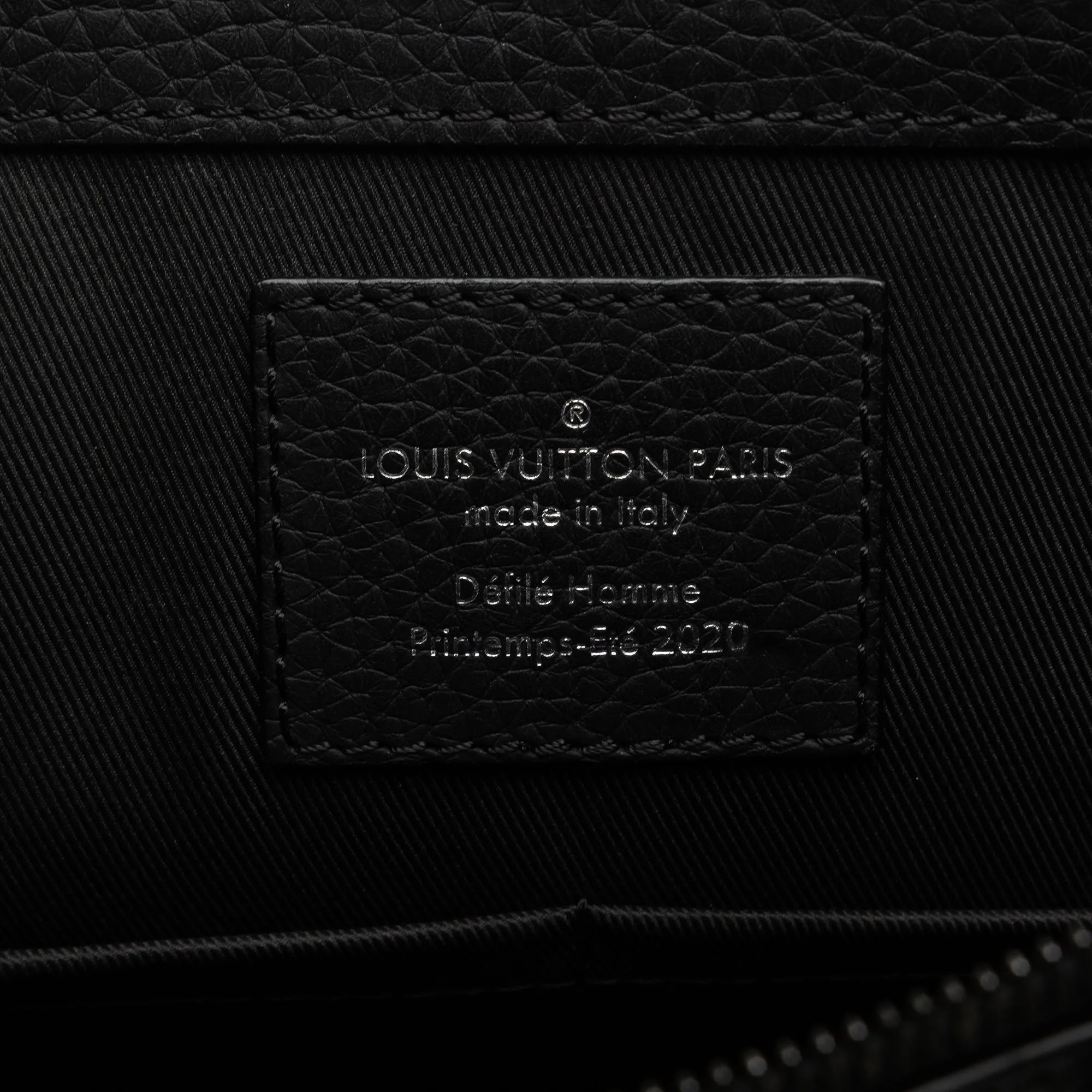 Black Louis Vuitton Monogram Taurillon Sac Plat Satchel