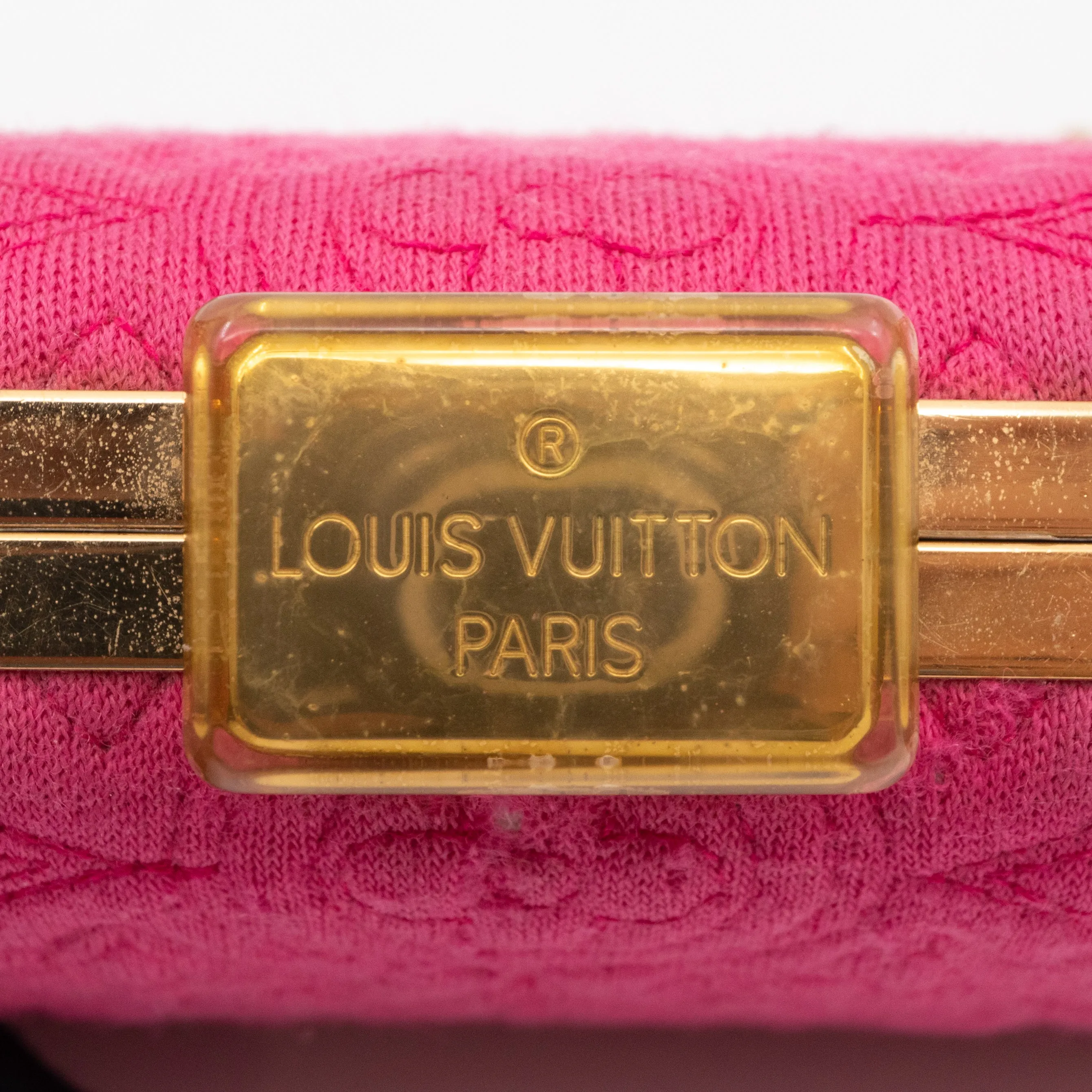 Bleecker Chain Clutch Pink Canvas