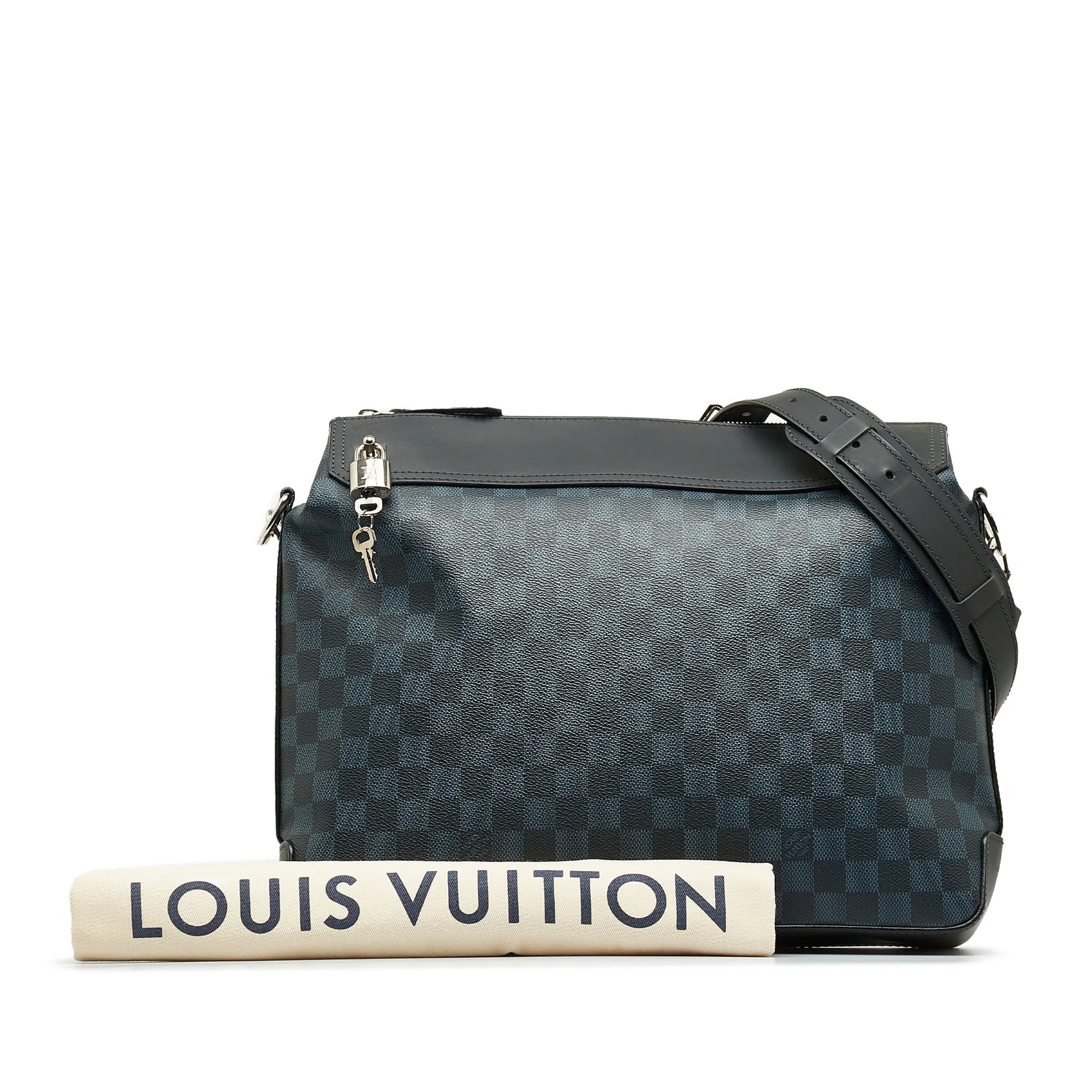 Blue Louis Vuitton Damier Cobalt Greenwich Messenger Crossbody Bag