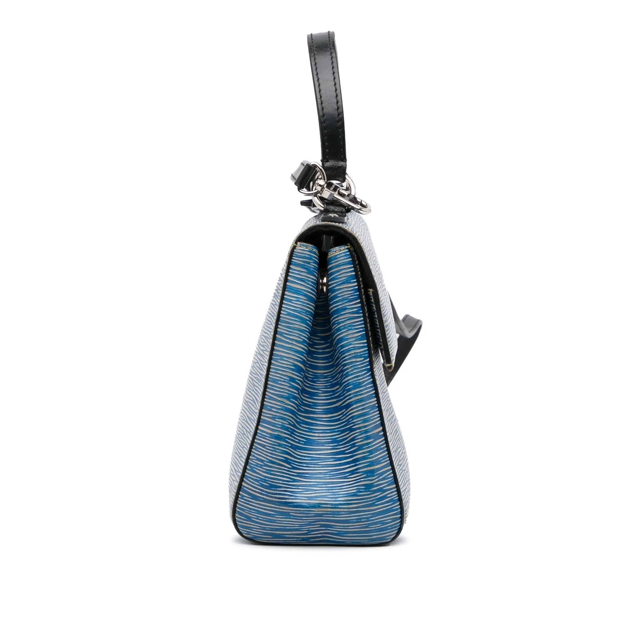 Blue Louis Vuitton Epi Denim Cluny BB Satchel