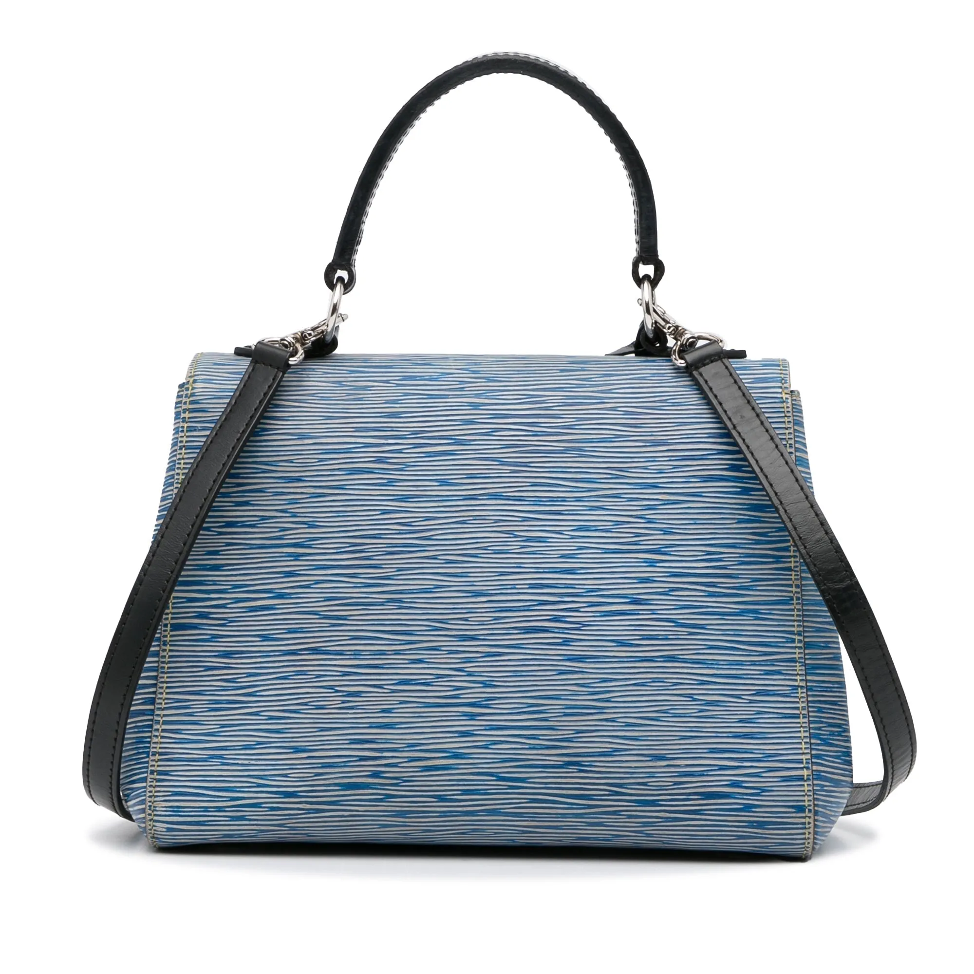 Blue Louis Vuitton Epi Denim Cluny BB Satchel