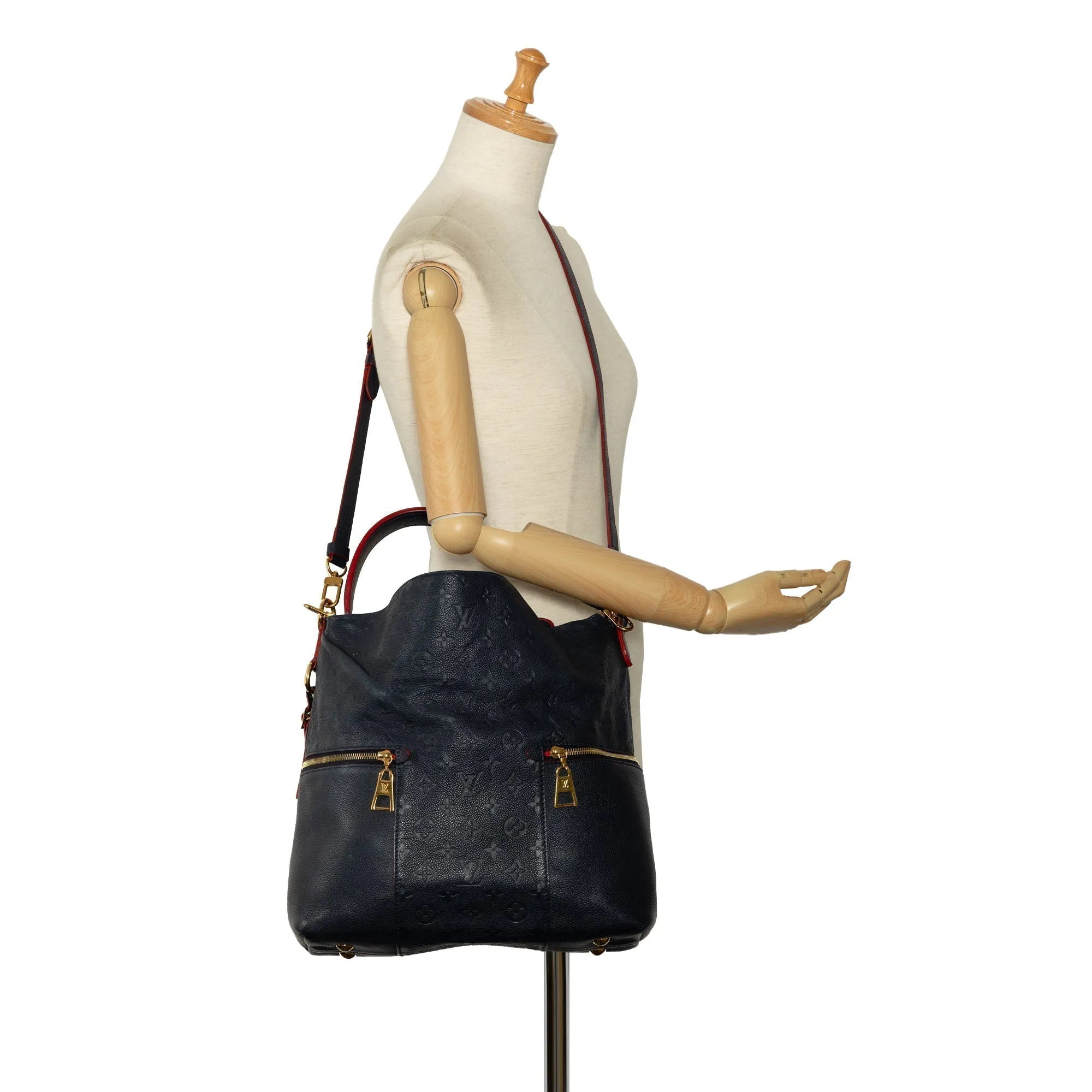 Blue Louis Vuitton Monogram Empreinte Melie Satchel