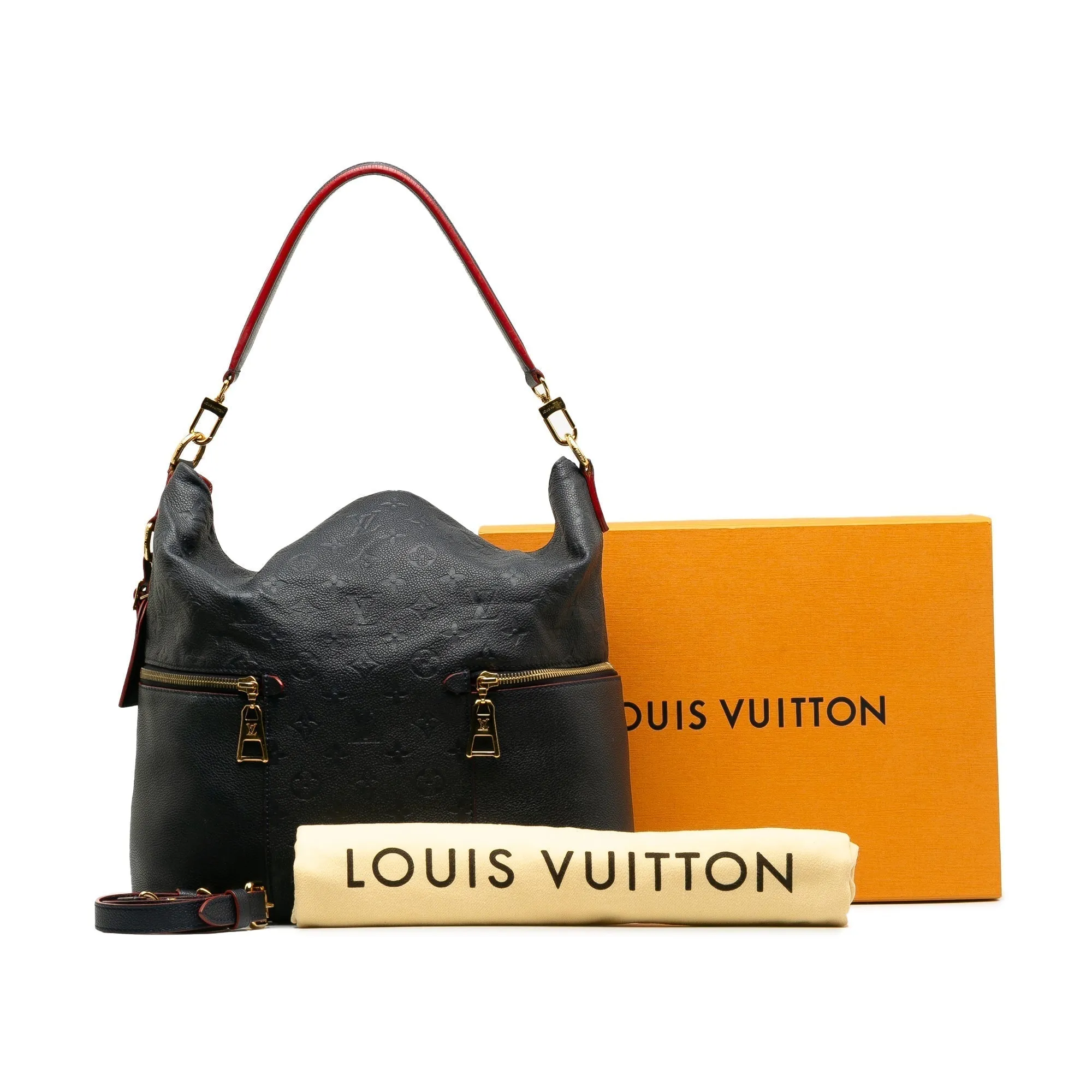 Blue Louis Vuitton Monogram Empreinte Melie Satchel