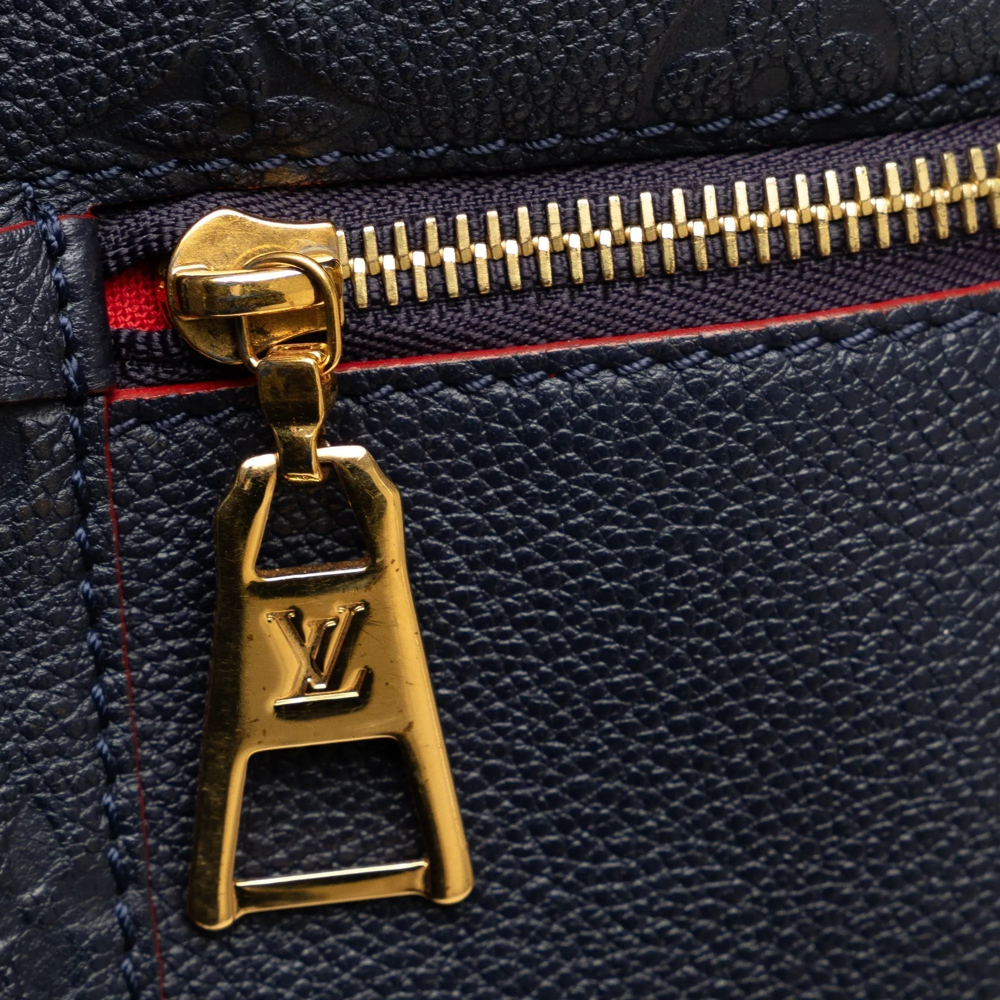 Blue Louis Vuitton Monogram Empreinte Melie Satchel