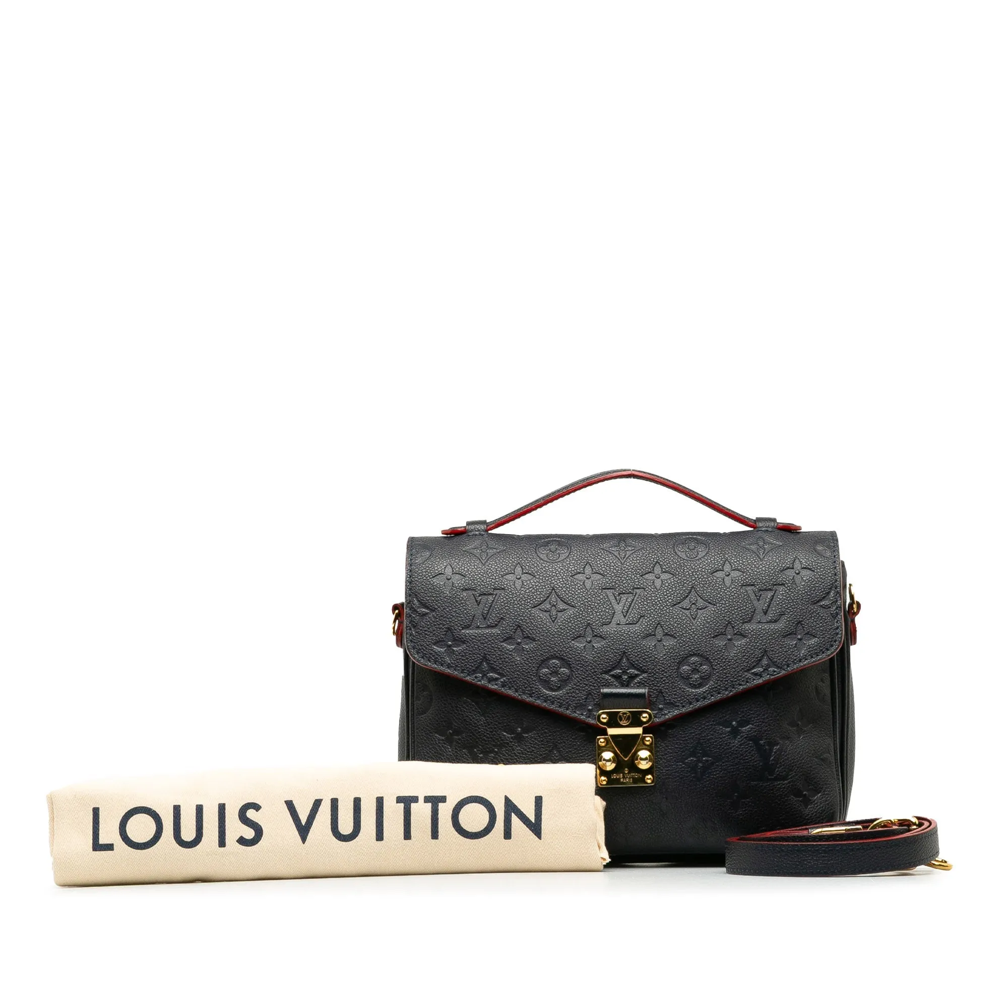 Blue Louis Vuitton Monogram Empreinte Pochette Metis