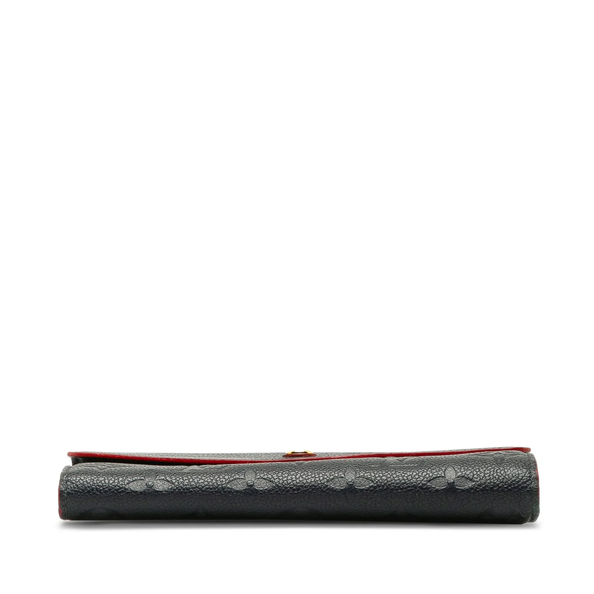 Blue Louis Vuitton Monogram Empreinte Portefeuille Sarah Wallet