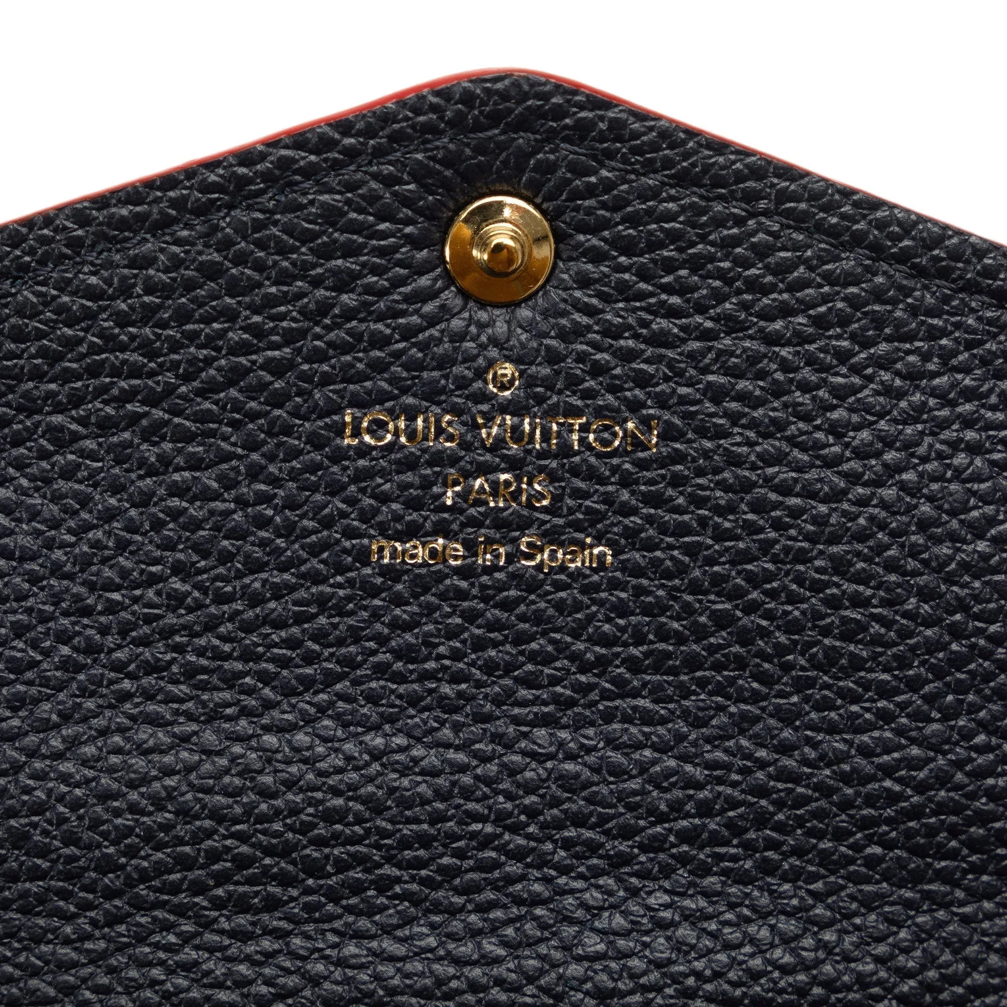 Blue Louis Vuitton Monogram Empreinte Portefeuille Sarah Wallet