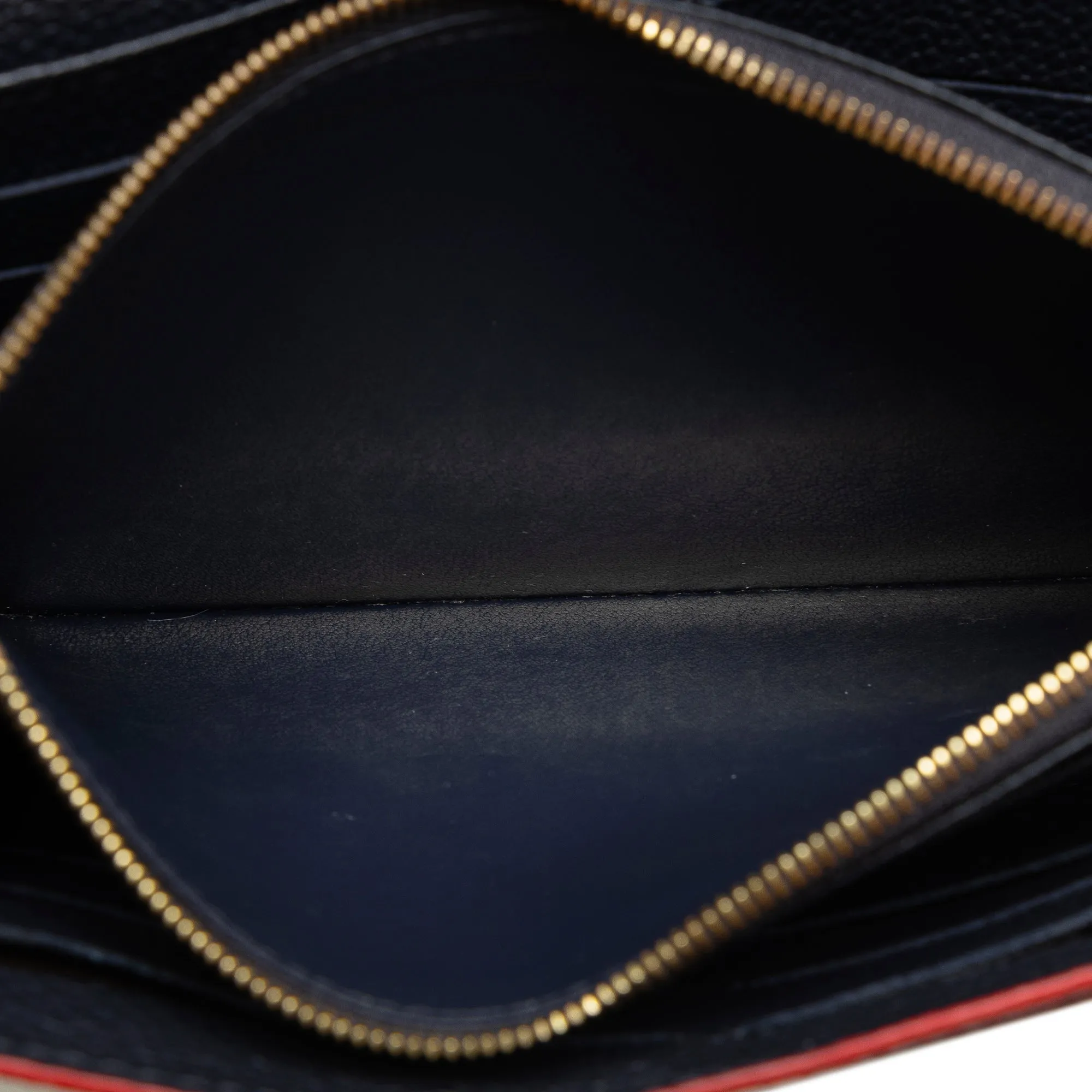 Blue Louis Vuitton Monogram Empreinte Portefeuille Sarah Wallet