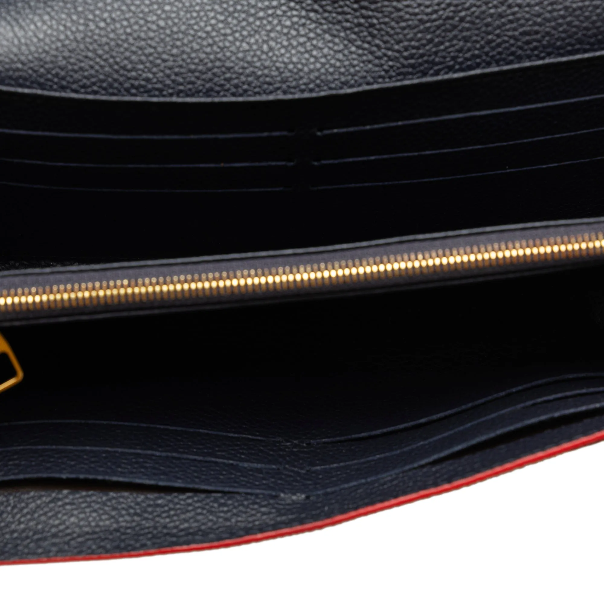 Blue Louis Vuitton Monogram Empreinte Portefeuille Sarah Wallet
