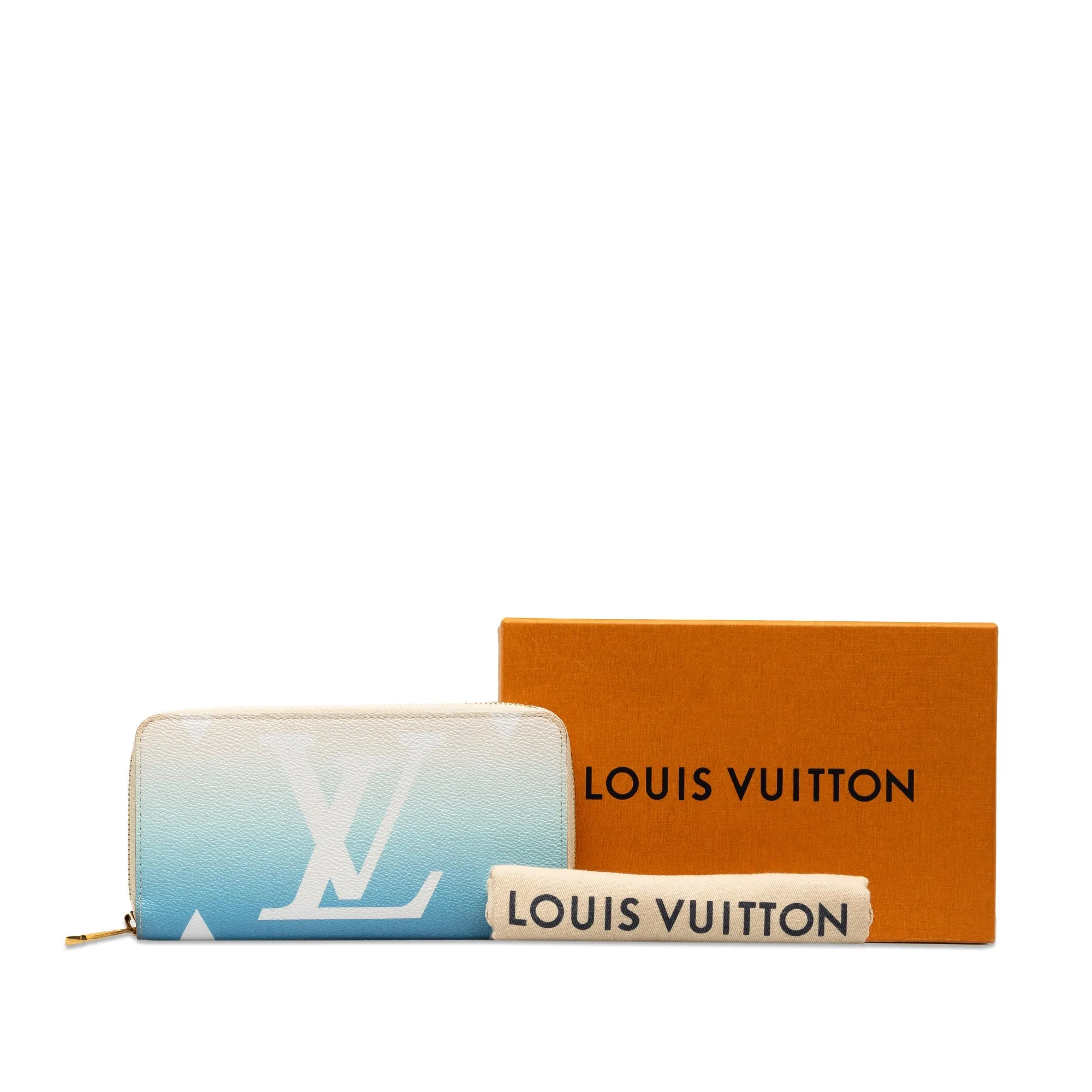 Blue Louis Vuitton Monogram Giant By The Pool Zippy Wallet