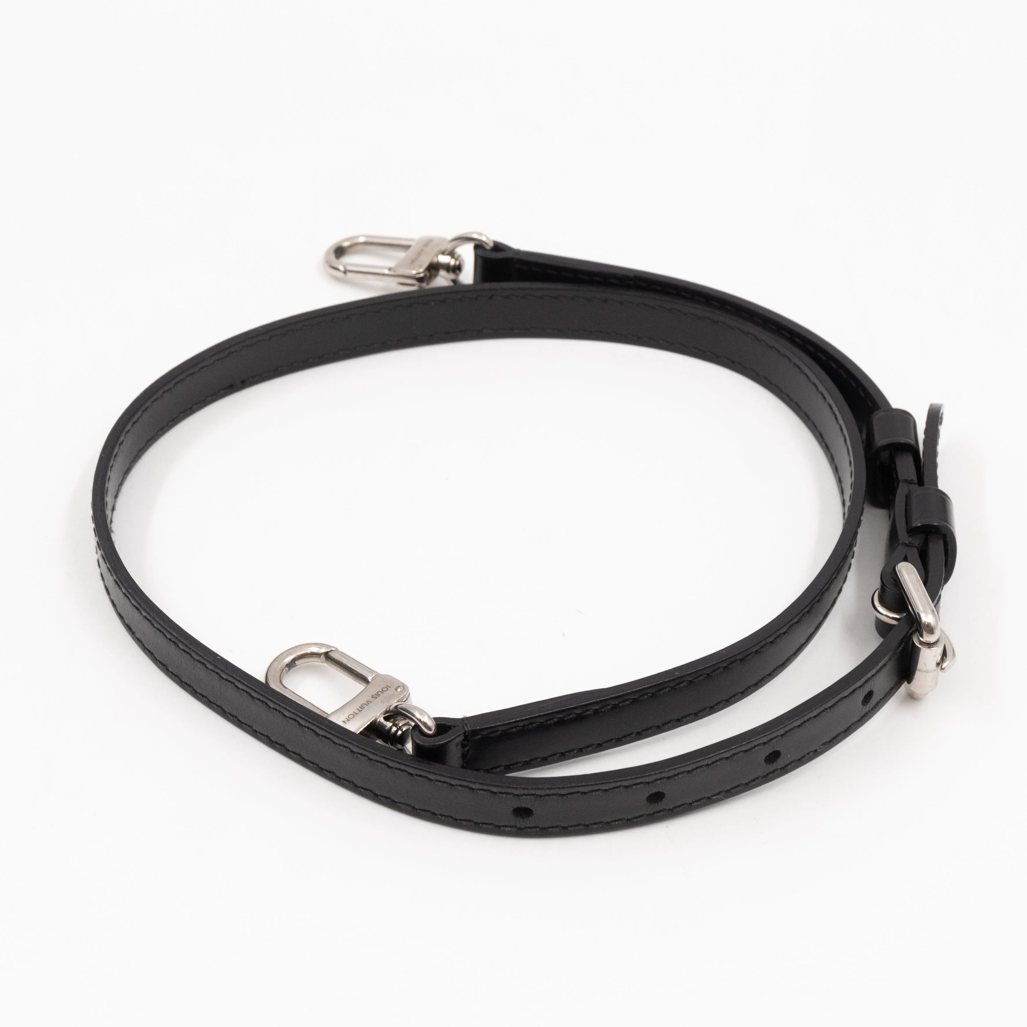 Brea MM Black Epi Leather with Rouge Silver Charm