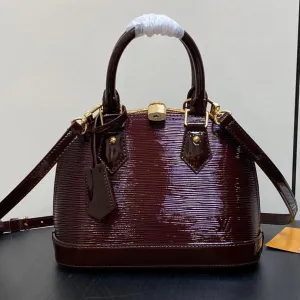 Louis Vuitton alma bb 23 bordeaux red epi calfskin