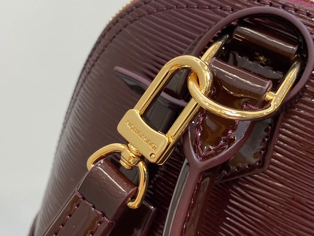 Louis Vuitton alma bb 23 bordeaux red epi calfskin