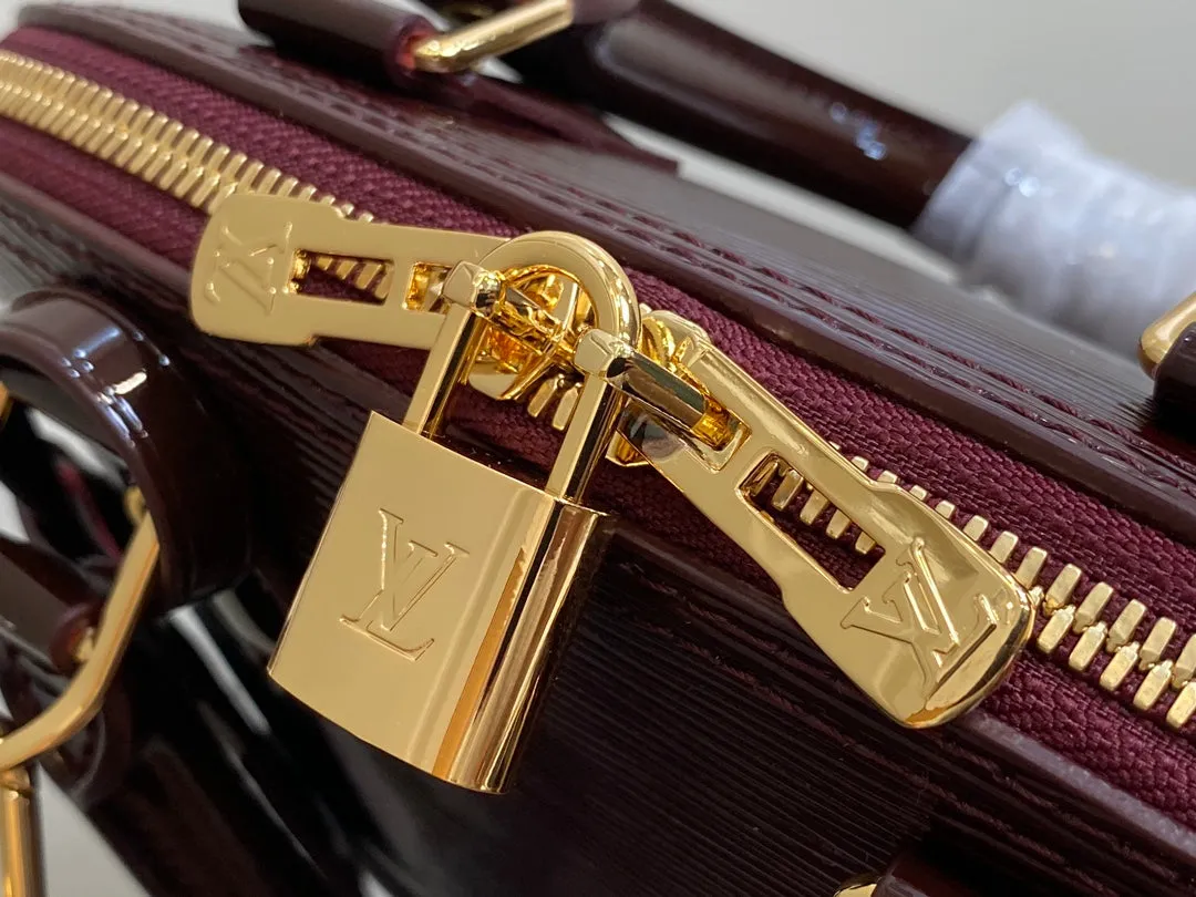 Louis Vuitton alma bb 23 bordeaux red epi calfskin