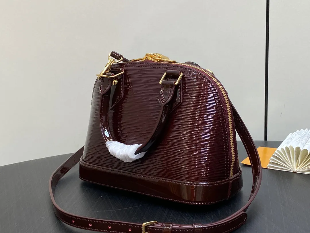 Louis Vuitton alma bb 23 bordeaux red epi calfskin