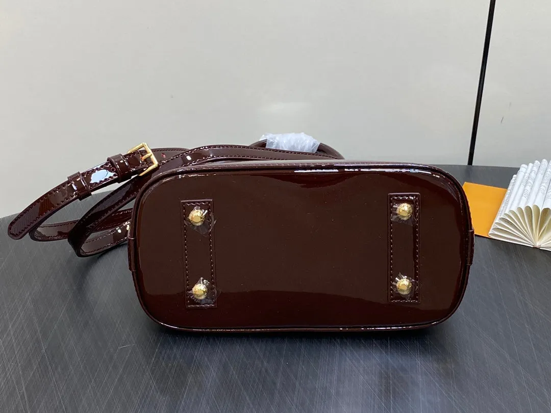 Louis Vuitton alma bb 23 bordeaux red epi calfskin
