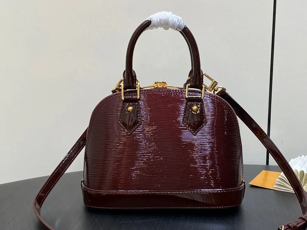 Louis Vuitton alma bb 23 bordeaux red epi calfskin