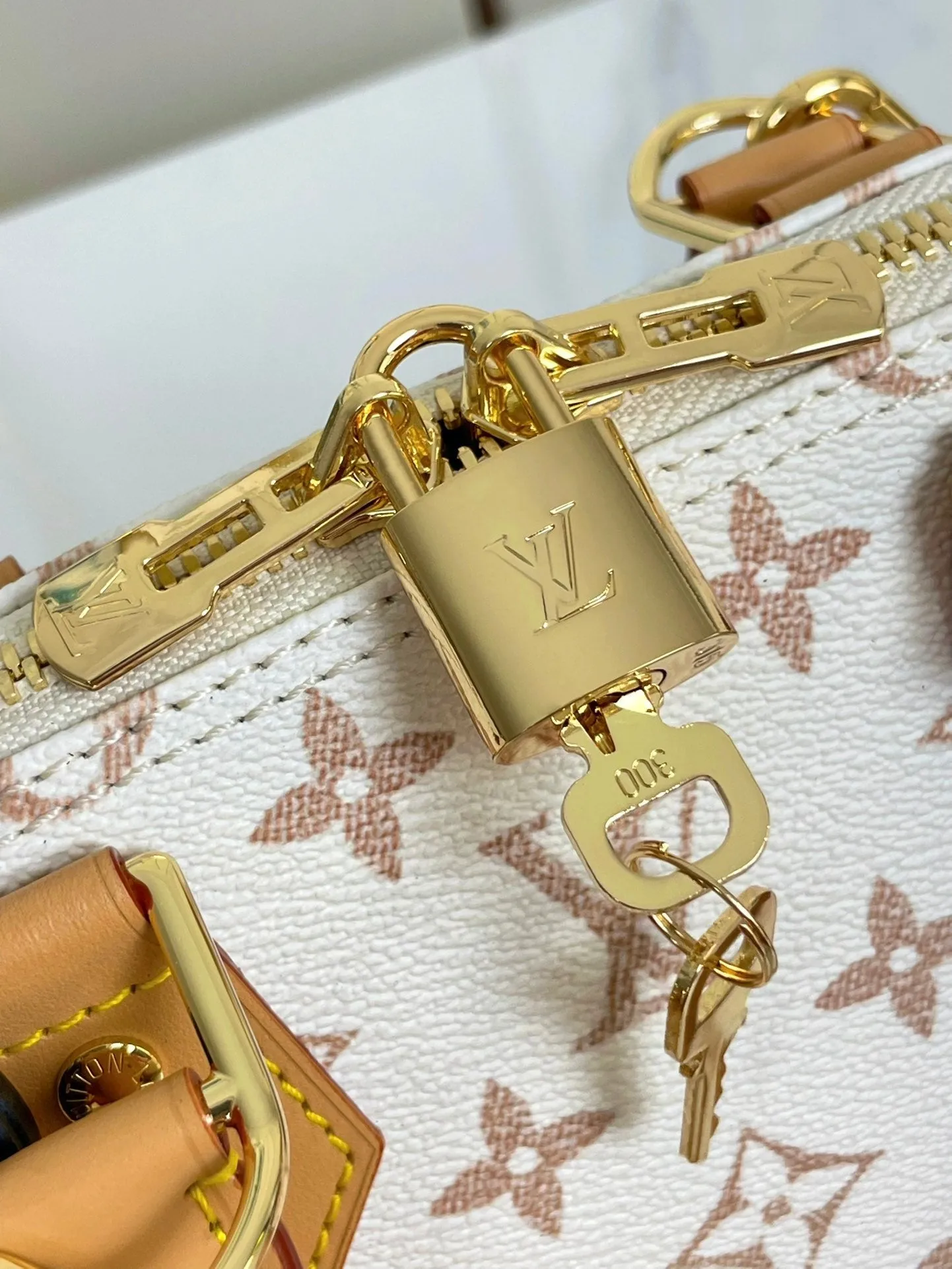 Louis Vuitton ALMA  BB 25 IN WHITE MONOGRAM DUNE CANVAS GOLD HARDWARE